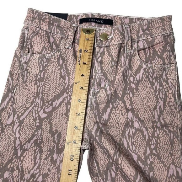 J Brand Alana Mid Rise Crop Skinny Ankle Photo‎ Ready Snake Print Jeans Size 23 - Picture 4 of 14
